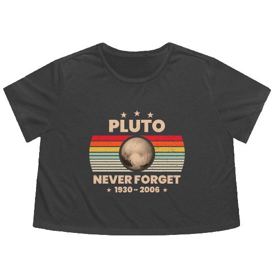 Pluto Never Forget 1930 - 2006 Flowy Cropped Tees