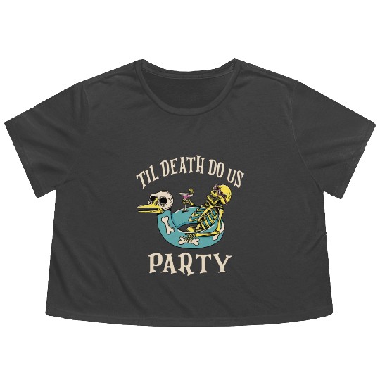 Til Death Do Us Party Bridal Bachelorette Matching Flowy Cropped Tees