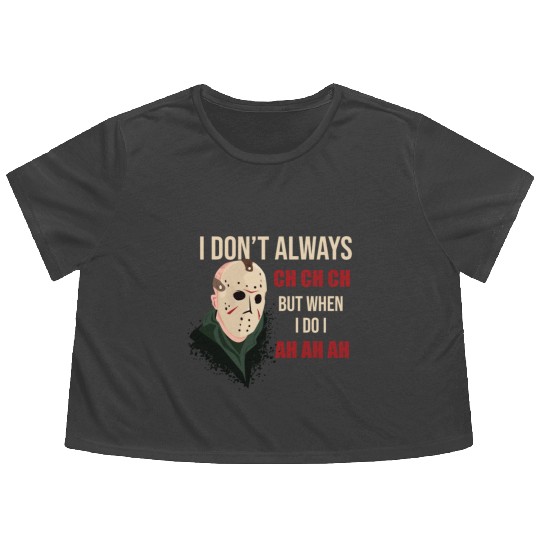 Funny Halloween party Jason hokey mask Friday 13th Flowy Cropped Tees