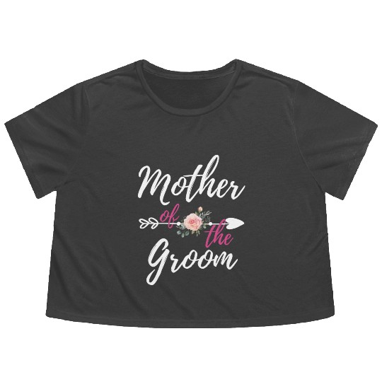 Mother of The Groom Rose Arrow Mom Bride Wedding Flowy Cropped Tees