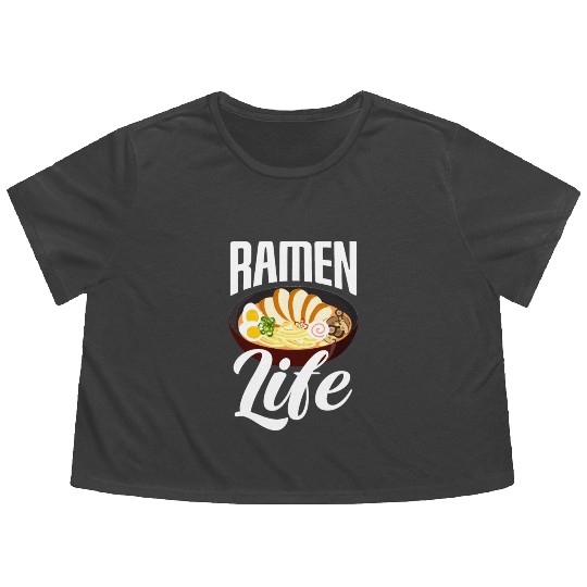 Funny Ramen Lover Gift Flowy Cropped Tees