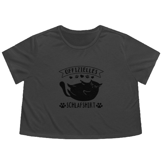 Cats sleep Flowy Cropped Tees Official sleep Flowy Cropped Tees cats