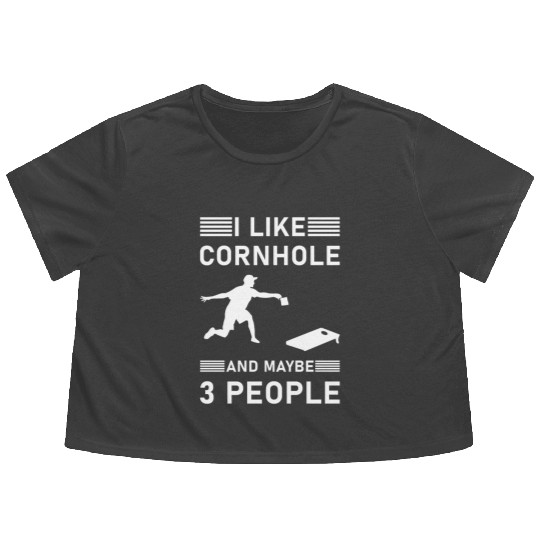 I like cornhole and maybe 3 people - Bean Bag Toss Flowy Cropped Tees