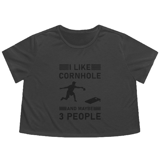 I like cornhole and maybe 3 people - Bean Bag Toss Flowy Cropped Tees