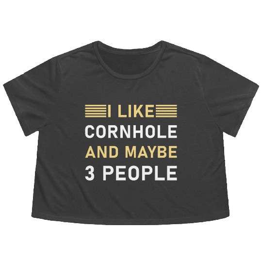 I like cornhole and maybe 3 people - Bean Bag Toss Flowy Cropped Tees