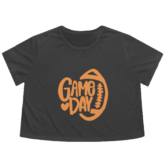 game day football Flowy Cropped Tees