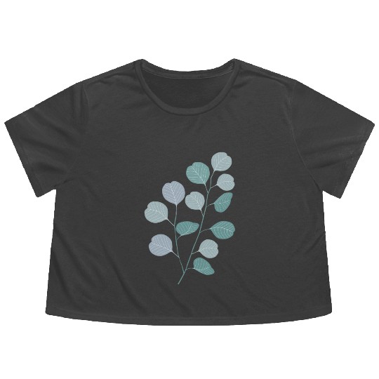 Eucalyptus evergreen design - natural plant leaves Flowy Cropped Tees