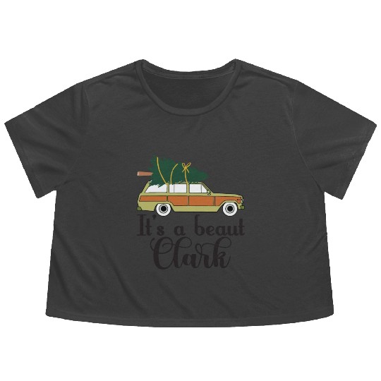 It's A Beaut Clark Griswold Family Christmas Flowy Cropped Tees