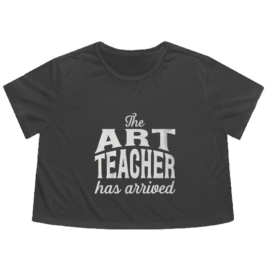 The art teacher has arrived Flowy Cropped Tees