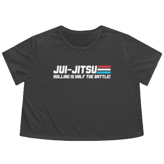 Funny BJJ MMA Design Brazilian Jiu Jitsu Flowy Cropped Tees