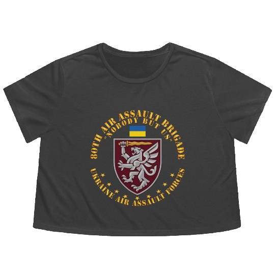 Ukraine 80th Air Assault Brigade Nobody but Us Flowy Cropped Tees
