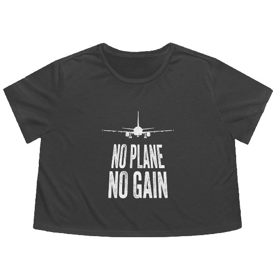 Airline Pilot Aviation Themed Pun For a Corporate Flowy Cropped Tees