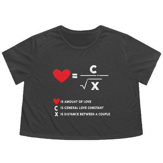amount of love math Flowy Cropped Tees
