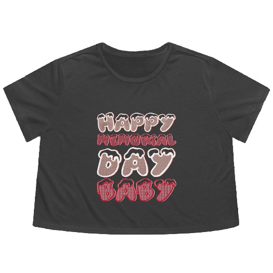 Happy Memorial Day Baby Flowy Cropped Tees