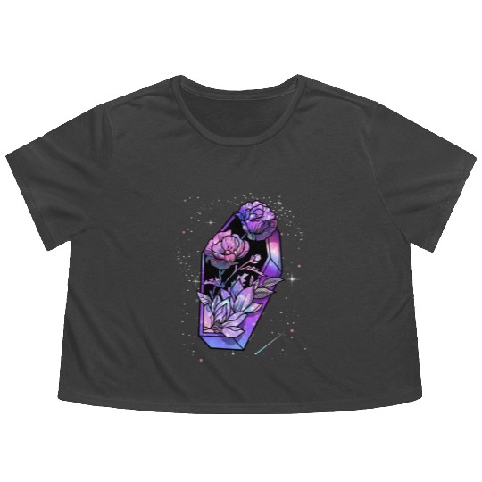 Coffin of Roses Flowy Cropped Tees