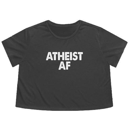 Atheist Atheism Agnostic Flowy Cropped Tees