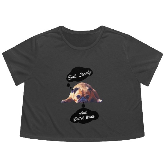 Sad Lonely And Bad At Math, Funny styles, Flowy Cropped Tees