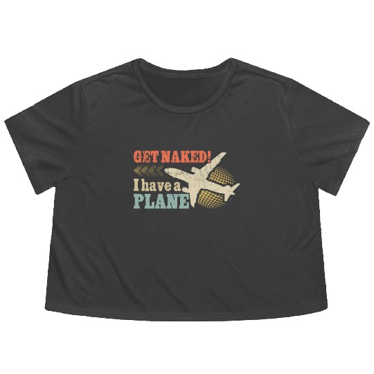 Airline Pilot Aviation Pun For a Corporate Pilot Flowy Cropped Tees