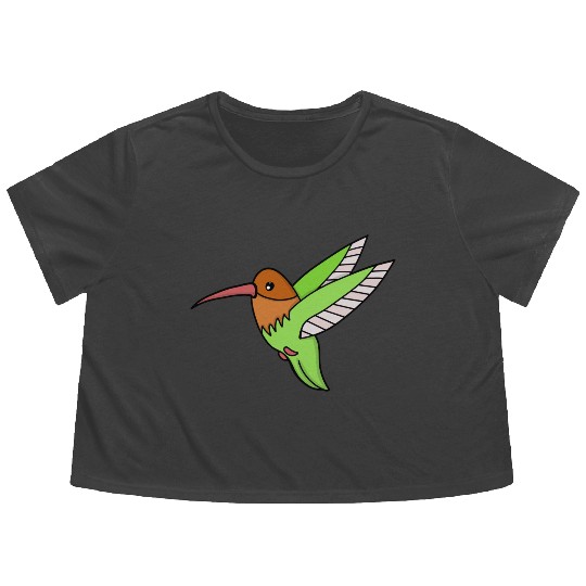 A Sweet Hummingbird Flowy Cropped Tees
