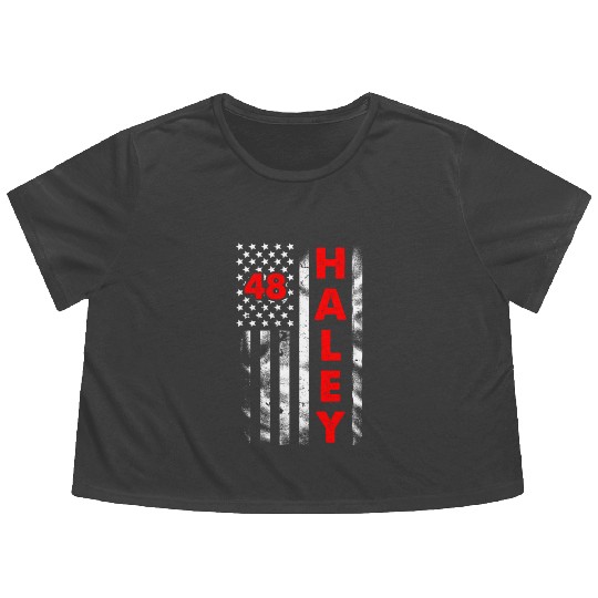 Haley Republican President Flowy Cropped Tees