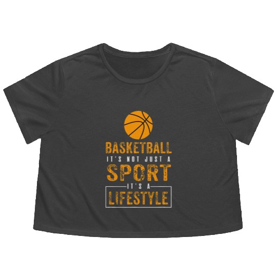 Sports Lover Not Just A Sport Its A Lifestyle Bask Flowy Cropped Tees