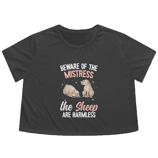 Cute Lamb Saying - Farmer & Sheep Flowy Cropped Tees