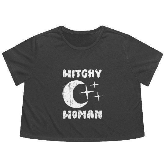 Witchy Woman - witchy Flowy Cropped Tees
