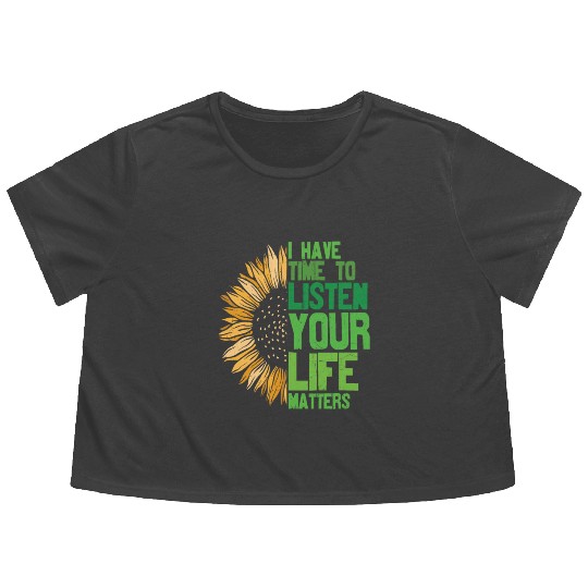 You Matter Motivational Sayings Flowy Cropped Tees