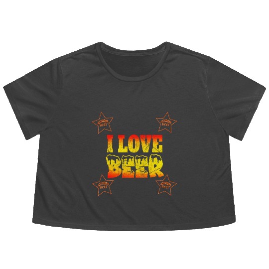 I love beer national beer lovers day Flowy Cropped Tees