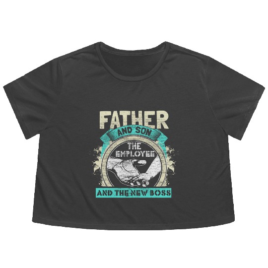Father & Son Newborn Dad Gift Flowy Cropped Tees