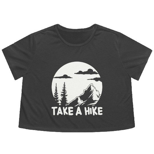 Hiking Go Mountaineering Hiking Tour Hiking Day Flowy Cropped Tees