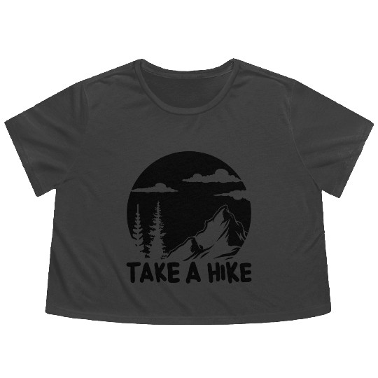 Hiking Go Mountaineering Hiking Tour Hiking Day Flowy Cropped Tees