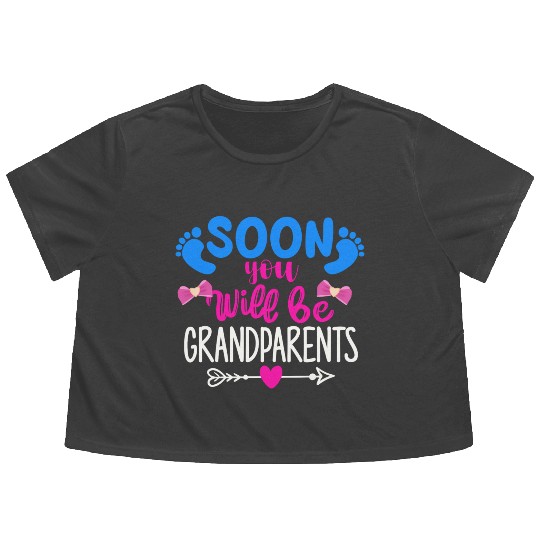 We Will Become Grandparents, Be Grandparents Flowy Cropped Tees