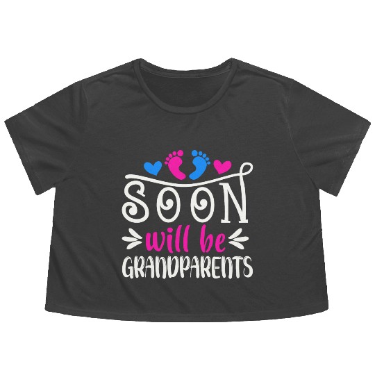 We Will Soon Become Grandparents, Be Grandparents Flowy Cropped Tees