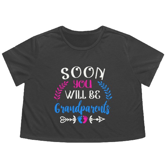 We Will Soon Become Grandparents, Be Grandparents Flowy Cropped Tees