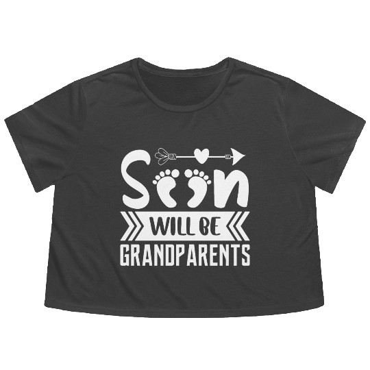 We Will Soon Become Grandparents, Be Grandparents Flowy Cropped Tees
