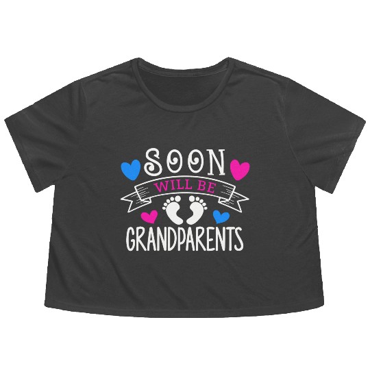 We Will Soon Become Grandparents, Be Grandparents Flowy Cropped Tees