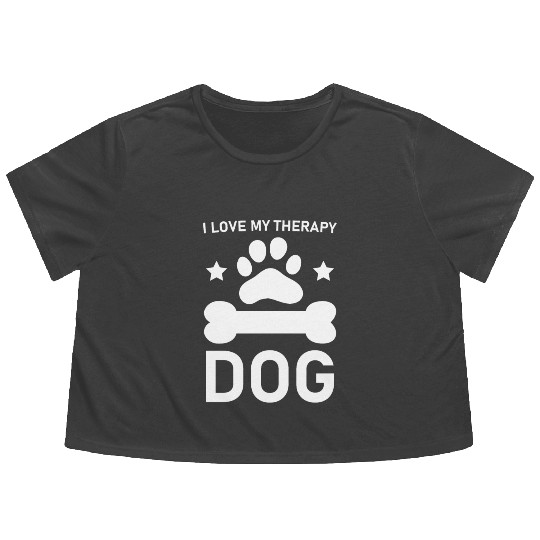 I love my Therapy Dog Flowy Cropped Tees