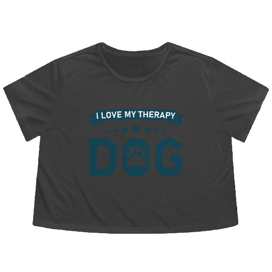 I love my Therapy Dog Flowy Cropped Tees
