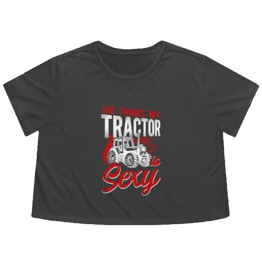 Farming Farmer Tractor Tractor Flowy Cropped Tees
