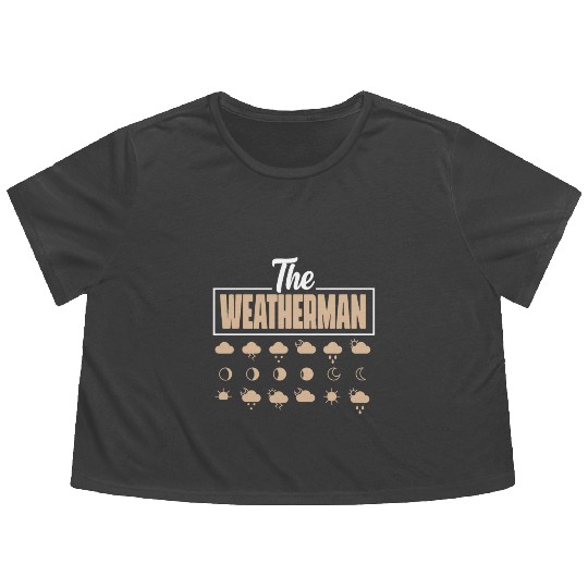 The Weatherman Meteorologist Meteorology Storm Flowy Cropped Tees