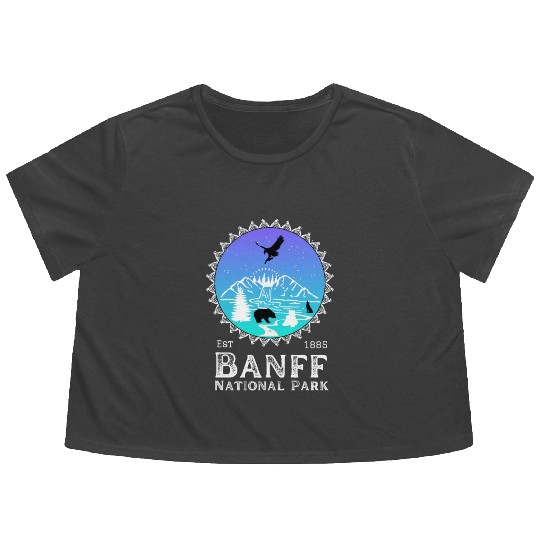 Banff National Park Flowy Cropped Tees