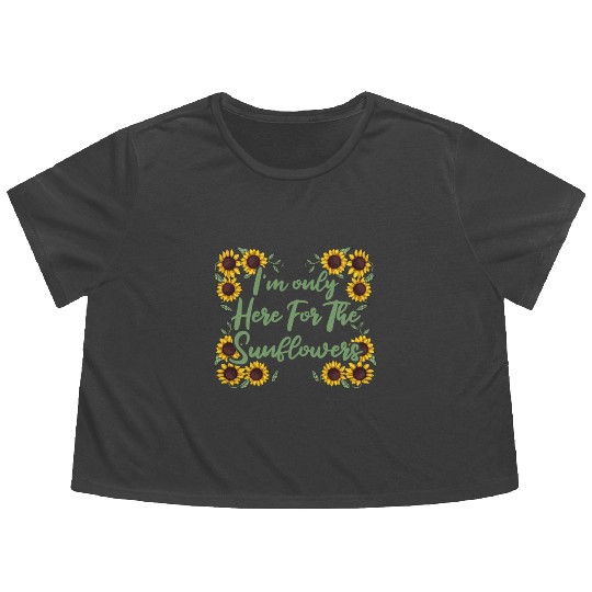 Sunflower Gardening Flowy Cropped Tees
