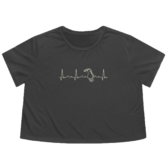 Lasso Horse. Heart. Love. EKG. Pulse. Beat. Flowy Cropped Tees