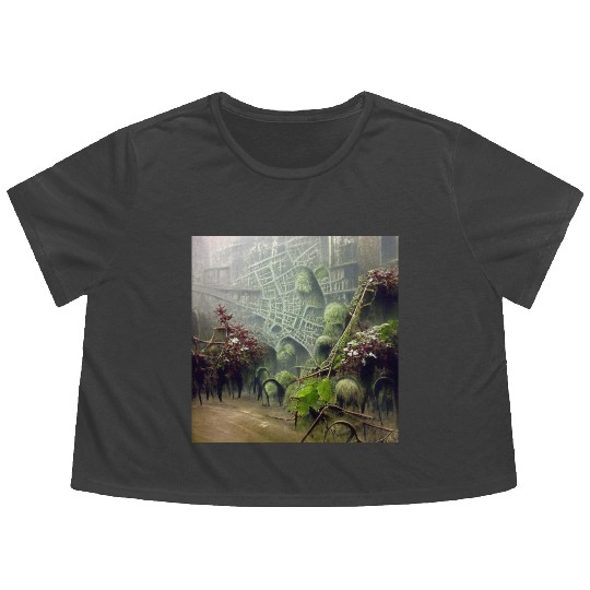 Horror City Flowy Cropped Tees