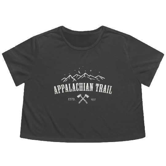 Appalachian Trail AT USA Backpacking Camping Hikin Flowy Cropped Tees