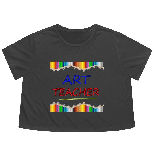Art Teacher Drawing Painting Fun Artist Gift Flowy Cropped Tees