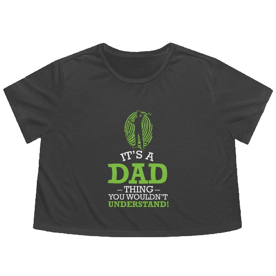 Golf Dad Golfing Golfer Golf Ball Golf Evolution Flowy Cropped Tees
