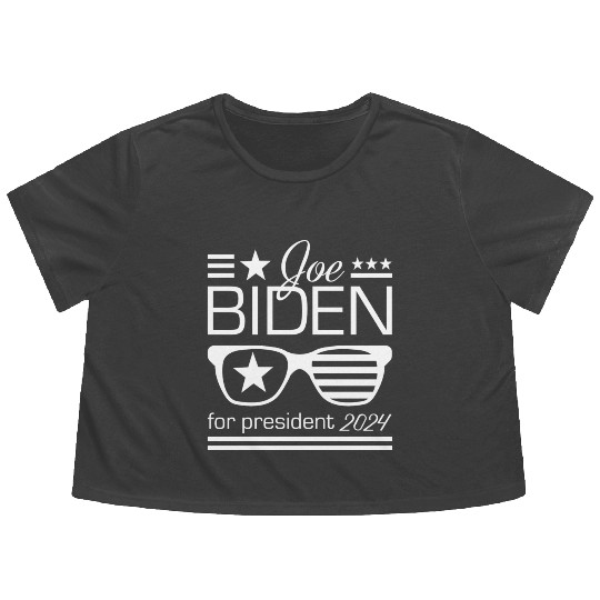 Joe Biden For President 2024 Flowy Cropped Tees