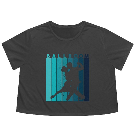 Retro Dance Teacher Dancer Ballroom Flowy Cropped Tees